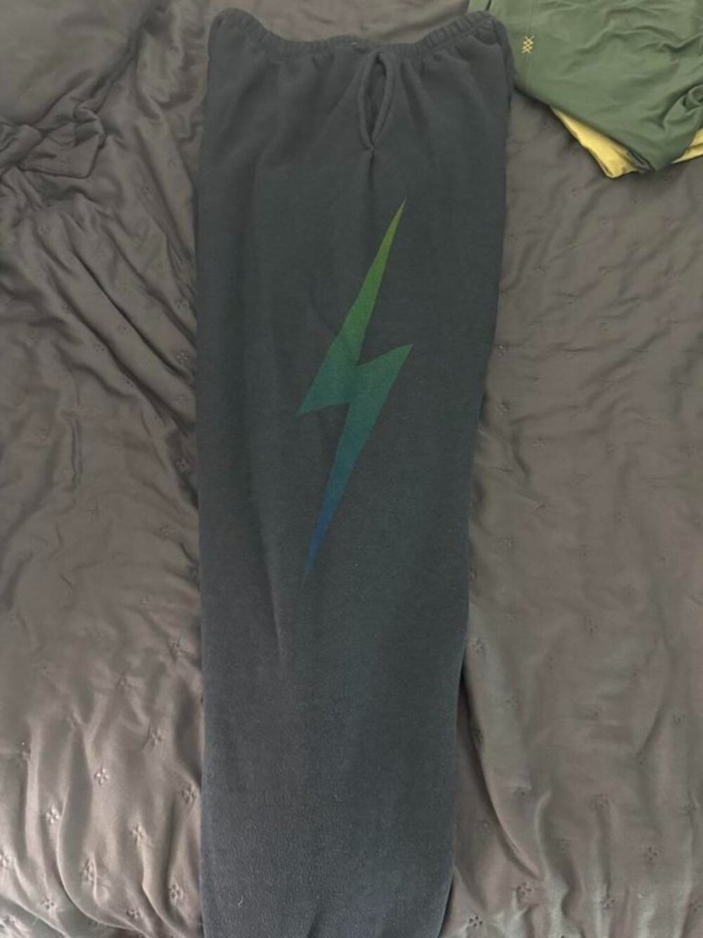 Aviator Nation grey lightning bolt sweatpants
